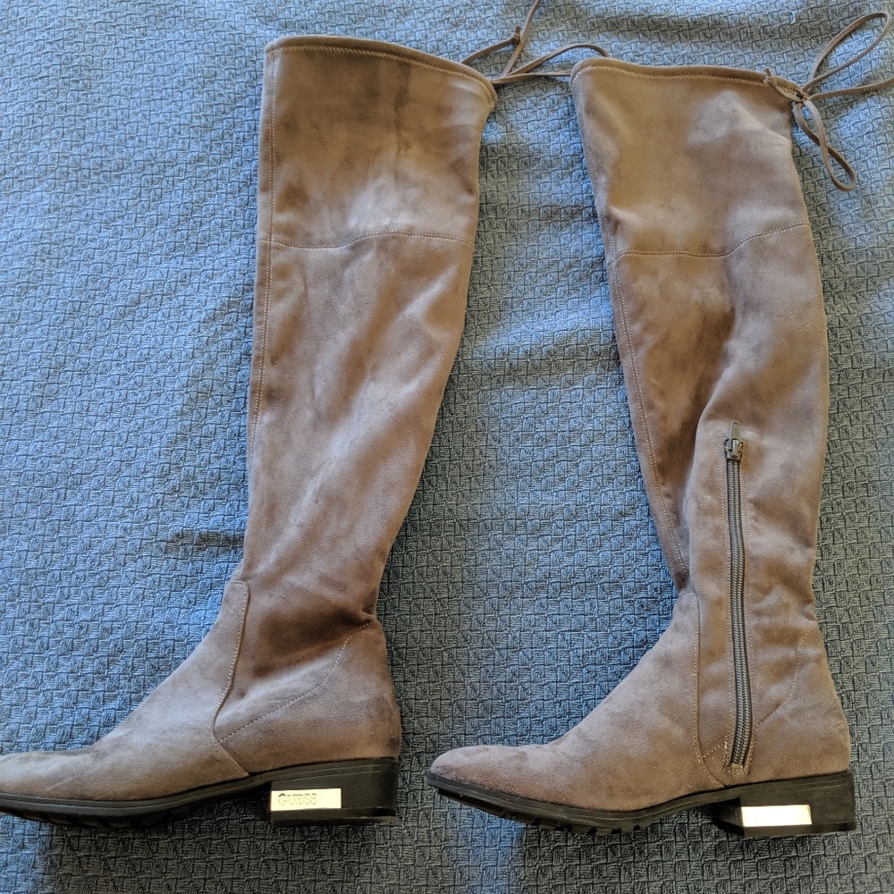 Guess Over the Knee Boots Grey